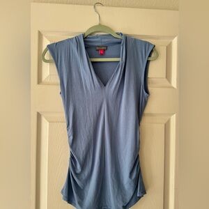 Vince Camuto Slate Blue V-Neck Blouse